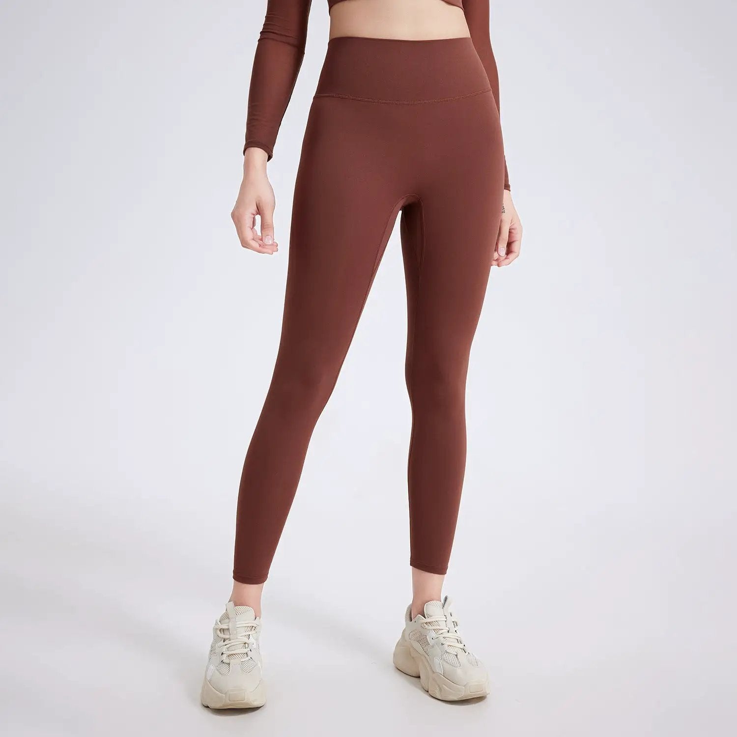 High Waist Peach Hip Lifting Nude Feel Yoga Pants Women Seamless Sport Quick Drying Tights Outer Wear Running Fitness Pants by Wanita Store