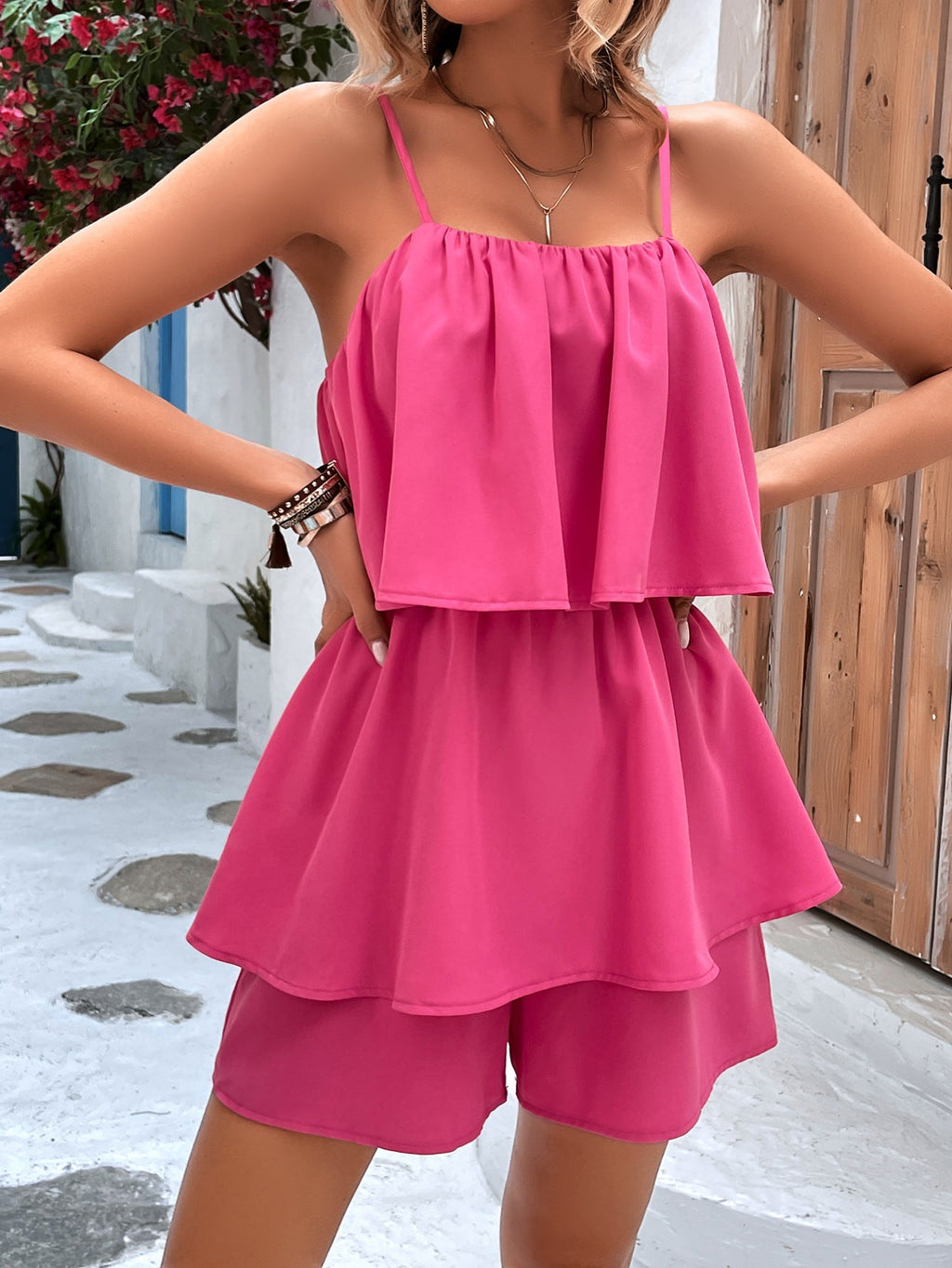Damen Sommer Ärmelloser Träger-Overall