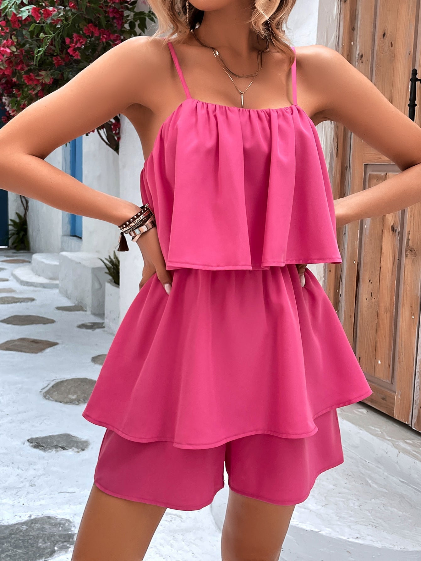 Damen Sommer Ärmelloser Träger-Overall