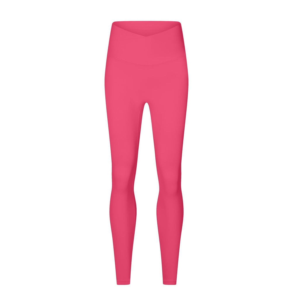 Nahtlose Unterwäsche ohne Tragegefühl Einteilige Yoga-Hose Formgebend Nude-Feel Gesäßtasche Peach-Po Hochtaillierte Skinny Trainingshose