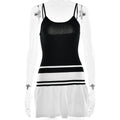 Summer Suspender Tube Top Dress Sexy Color Block Backless Waist Trimming Hip Dress