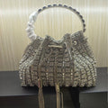 Dinner Bag Refined Rhinestone Handbag Chain Simple Fully Jewelled Bucket Bags