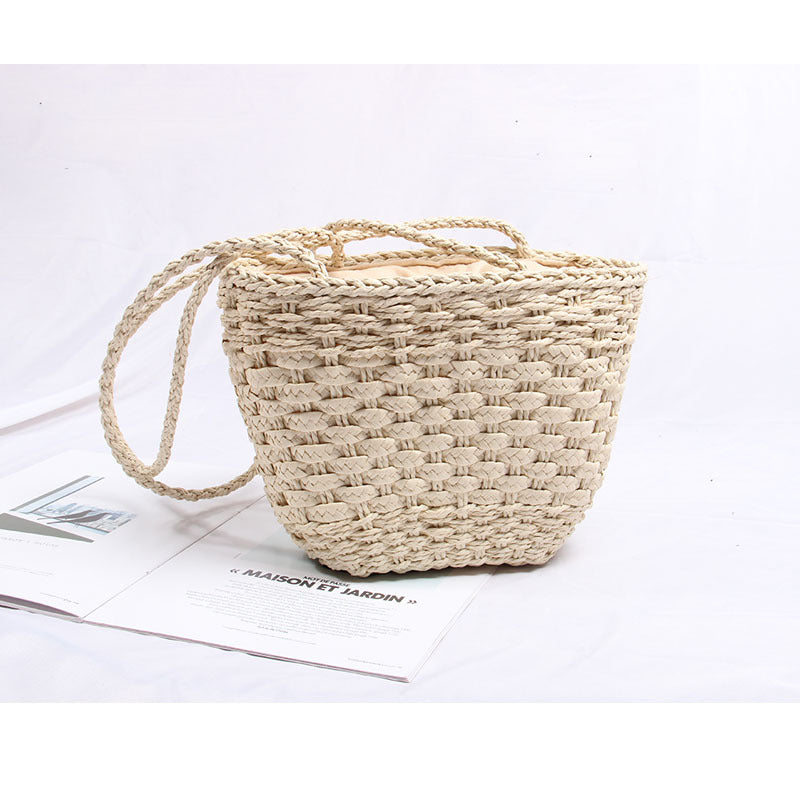 Handgemachte Strohtasche Beste Tasche Umhängetasche Gewebte Tasche Damentasche Literarische Handtasche Kleine Tasche Urlaub Strandtasche