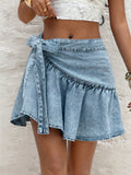 Casual Vacation Women Denim Skirt