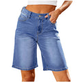 Women Slim Denim Middle Shorts