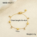 Refined Simple Stainless Steel Loving Heart Zircon Bracelet Non Fading Simple Hand Jewelry