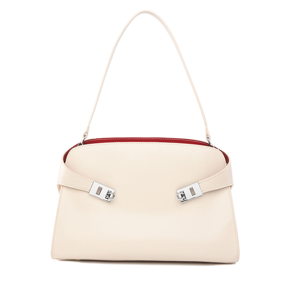 Simple Shoulder Bag High Sense Ladies Underarm Bag Loose Soft Leather Large Capacity Office Bag Women