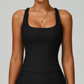 Sollinarry Wear Faden Yoga Weste Enger Rücken Hochfeste Sportweste Outdoor Laufen Fitness Kleidung