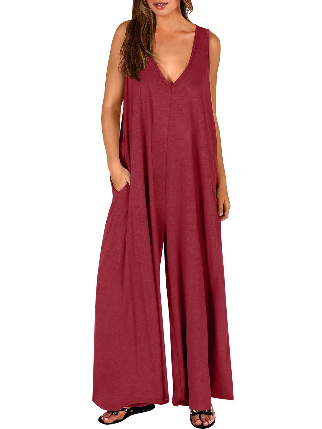 Sommer Frische Lässige Damen Overall mit Taschen Dünner Damen Jumpsuit