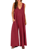Sommer Frische Lässige Damen Overall mit Taschen Dünner Damen Jumpsuit