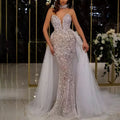 Sommer Damen Kleidung Kleid Pailletten Meerjungfrauen-Look Ärmellos Langes Mesh-Kleid