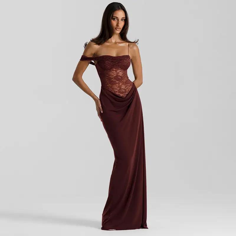 Women Clothing Summer Sexy Sexy Strap Lace Dress by Wanita Store