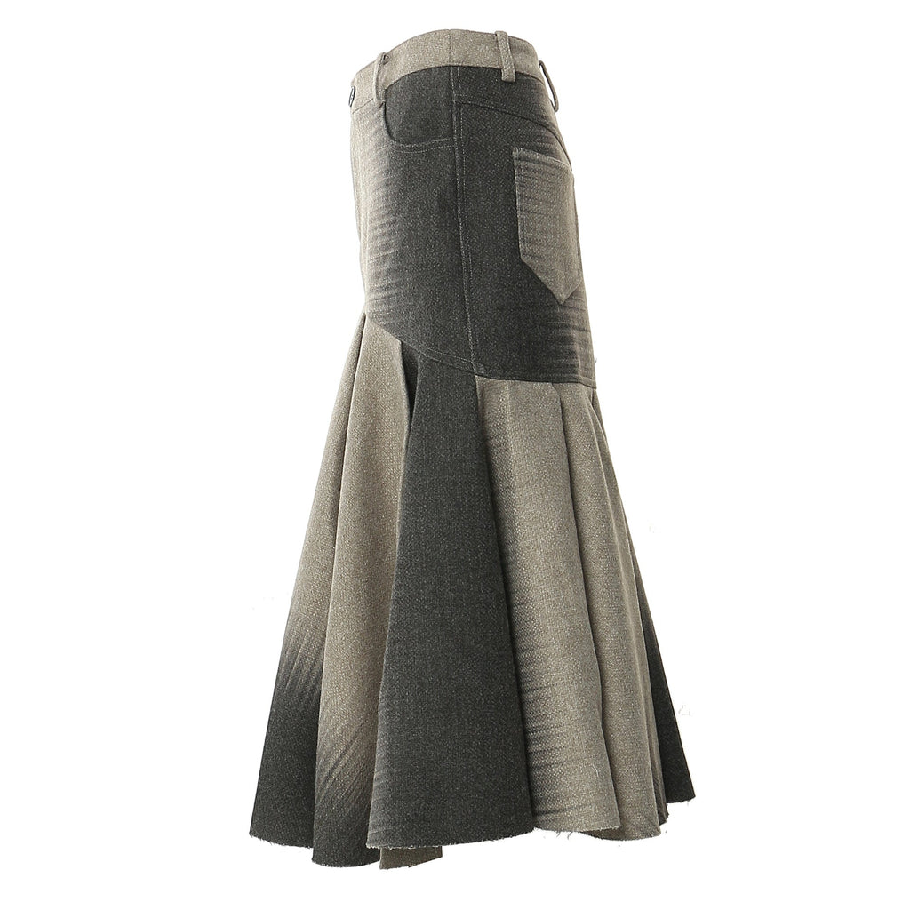 Herbst Winter Positionierungsdruck Personalisierter Wollschlanker Fishtail Rock Damen