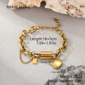 Love Embellished Chain Stainless Steel Bracelet Does Not Fade Personalized Minority Hand Jewelry