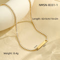 Diamond Necklace DIY Laser Sculpture Stainless Steel Necklace Plated 18K Real Gold Hand Jewelry