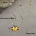 High Grade Titanium Steel Necklace Non Fading Golden Sun Stainless Steel Studs Niche Sold Jewelry