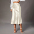 Damenbekleidungsmarke Satin Satinskirt High Sense Kleiner Seidenrock Damenrock