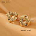 Winding Geometric Abstract Design Stainless Steel Earrings Unique Design Trend High Grade Titanium Steel Earrings