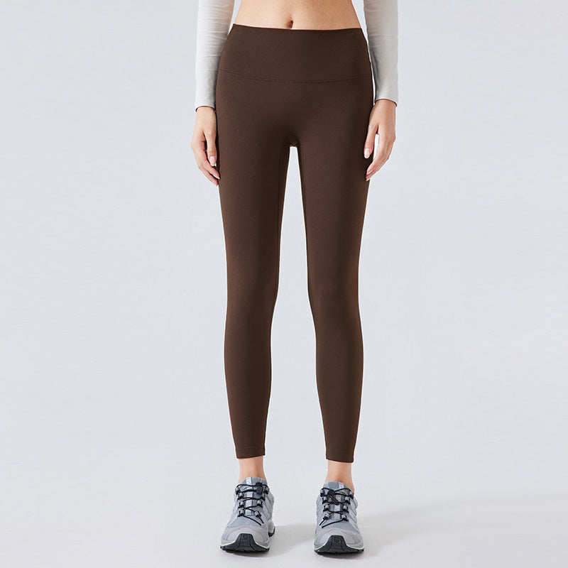 No Embarrassment Line Nude Feel Pilates Yoga Pants Damen Skinny Slimming High Waist Hip Lift Trainingshosen