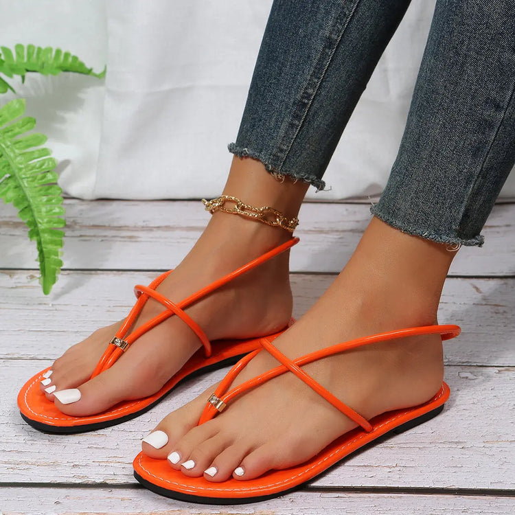 Foreign Trade Summer New Thong Sandals for Cross-Border Flats Casual Women&