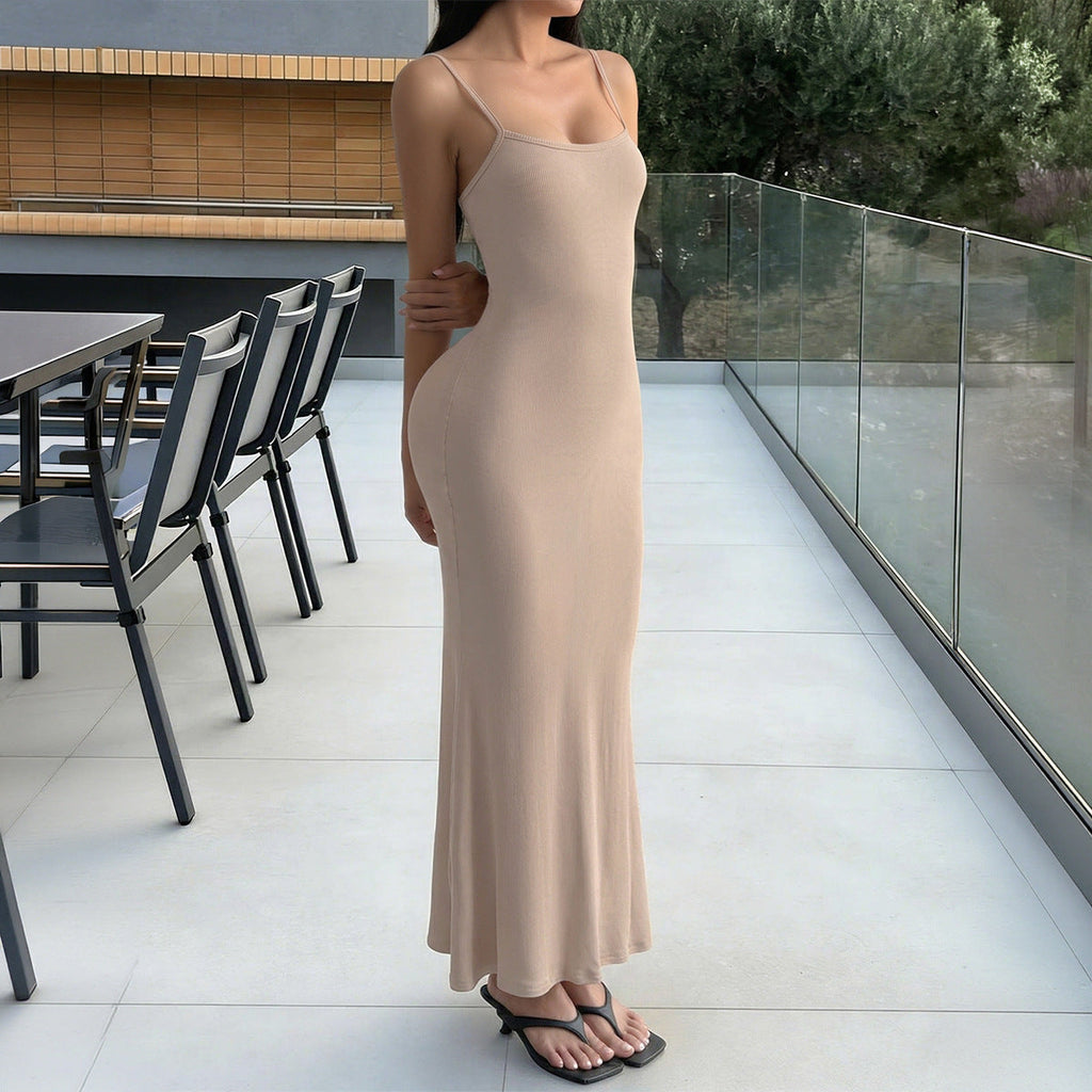 Women Clothing Summer Sexy Sling Slim Fit Sheath Fishtail Dress