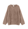 Farbe Nachahmung Marder Rundhals Pullover Damen Wind Weich Gestrickt Basic