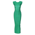 Damen sexy enges rückenfreies ausgeschnittenes Design Maxikleid Street Hipster taillenkontrolliertes Kleid Sommer