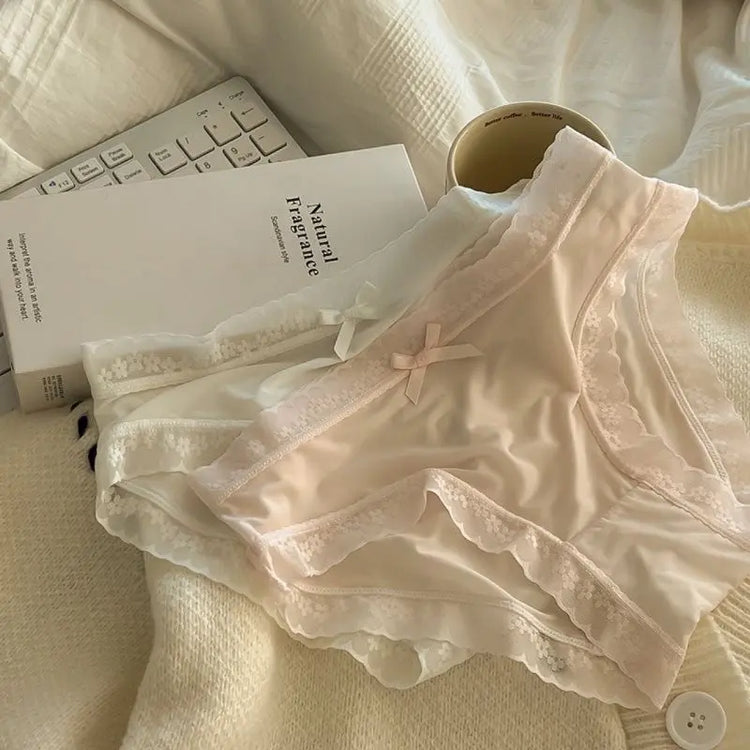 New Cream Girl Underwear Solid Color Seamless Quick-Drying Lace Sexy Ultra-Thin Summer High-End Thin Mask Shorts SHOPEZRA L.L.C.