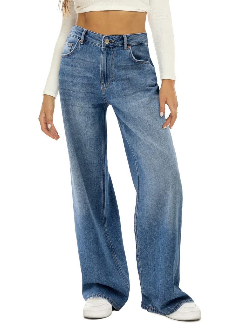 Reiten Weite Baggy Jeans Damen