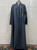 British Retro Motorrad Bestickter Mantel Mittellanger Bademantel Trenchcoat