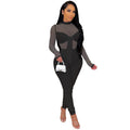 Damenbekleidung Overall Damen Herbst Sexy Mesh Damenbekleidung Einteiler Hose