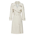 Element Kate Trenchcoat Damen Lang Frühling Herbst Retro Britisch Schnürkragen Lockerer Mantel