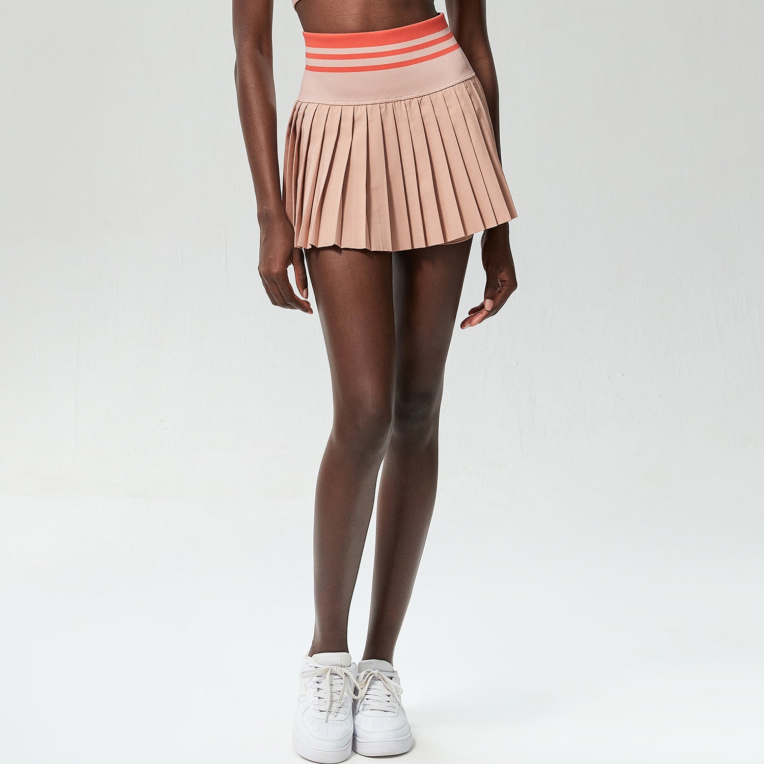 High Waist Gewinde Sport Fitness Kurzer Rock Damen Anti-Exposition Outdoor Schnelltrocknend Laufen Badminton Tennis Rock