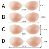 silicone push up chest stickers shoulder strap strapless invisible breast stickers waterproof breathable underwear bra female silicone bra SHOPEZRA L.L.C.