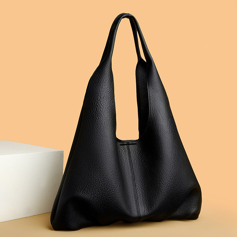 Schulter-Tragetasche für Damen, einfache Umhängetasche aus weichem Leder, Büro-Tasche, groß, 3-teilig, für Damen