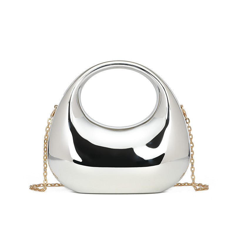 Bunte Halbmond Acryl Handtasche Socialite Handtasche Make-up Dinner Damen Tasche