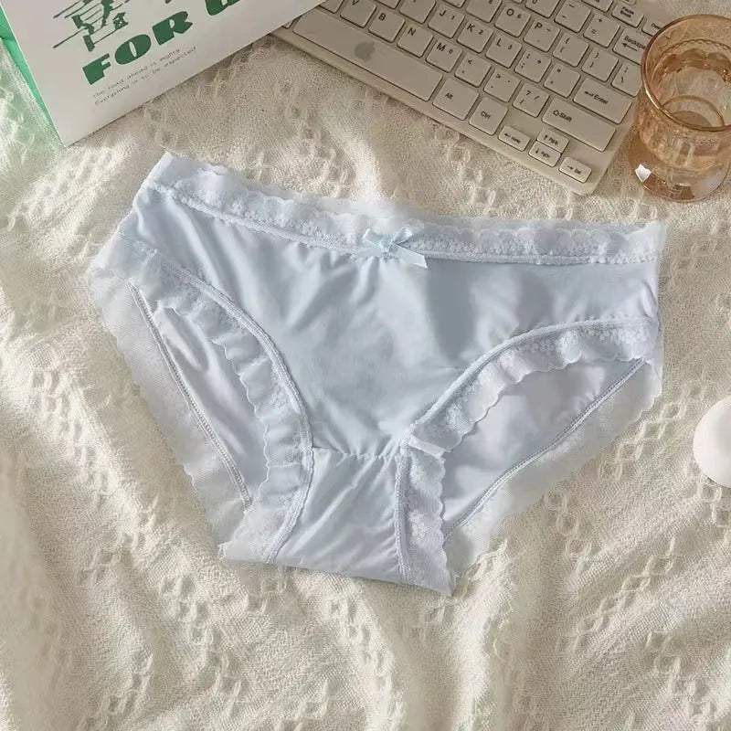 New Cream Girl Underwear Solid Color Seamless Quick-Drying Lace Sexy Ultra-Thin Summer High-End Thin Mask Shorts SHOPEZRA L.L.C.