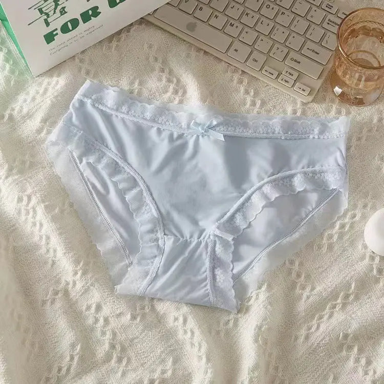 New Cream Girl Underwear Solid Color Seamless Quick-Drying Lace Sexy Ultra-Thin Summer High-End Thin Mask Shorts SHOPEZRA L.L.C.