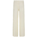 Vacation Texture Hollow Out Cutout Loose Solid Color Casual Pants Sexy High Waist Slimming All Matching Straight Leg Trousers