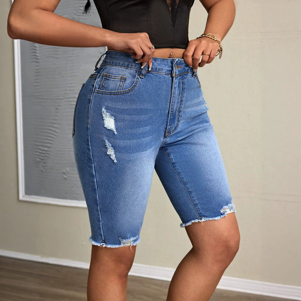 All Match Casual Women Denim Tight Shorts