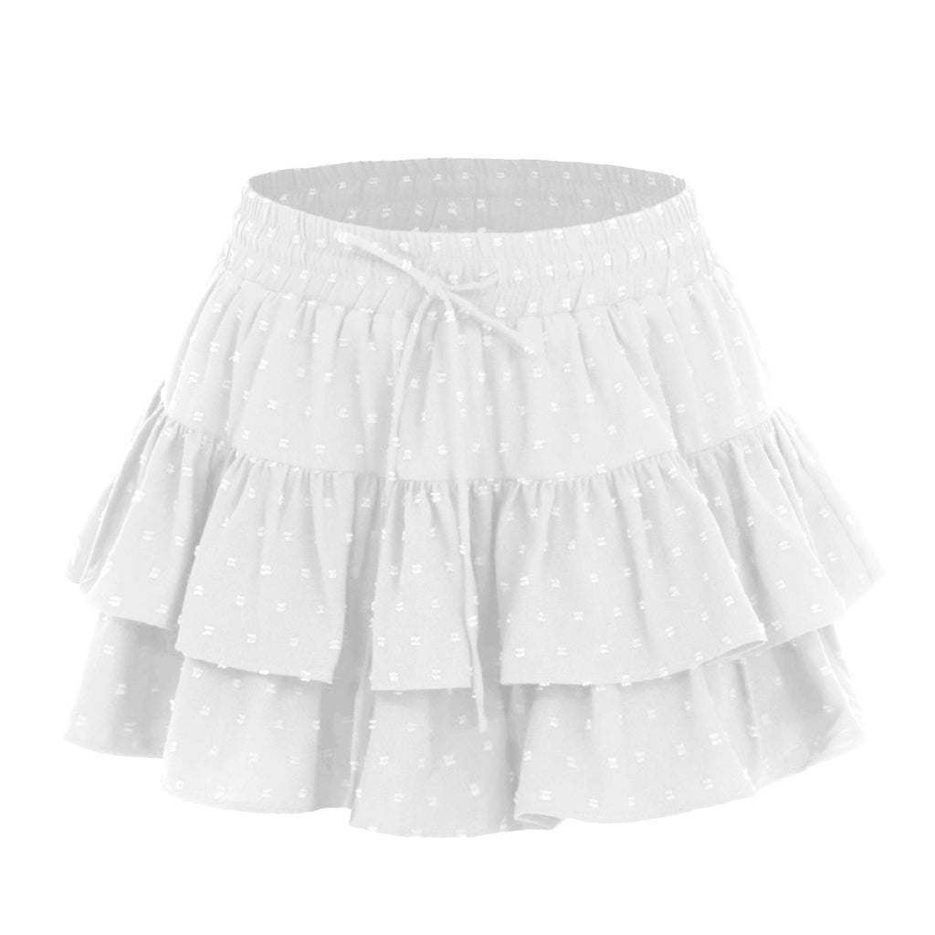 Damen-Schnürrock, verstellbar, Sport-Kleiderschrankfehlfunktion vermeidend, hohe Taille, elastische Hosenrock