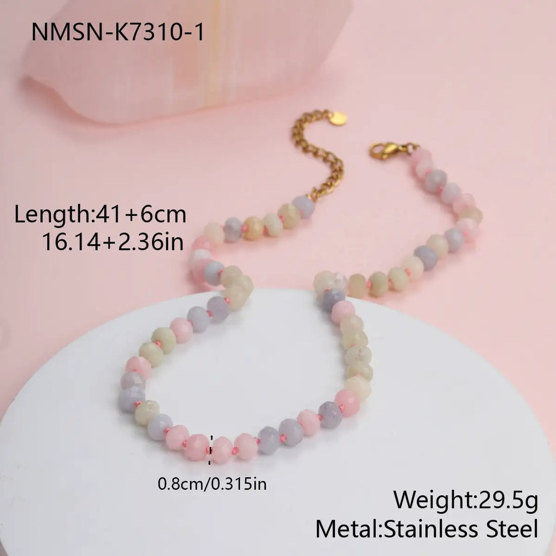 Arrival Natural Stone Handmade Beaded Niemai Design Fresh Sweet Beauty Bracelet Necklace Women by Wanita Store