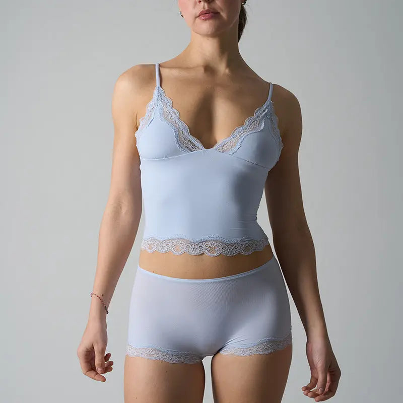 FIT EVERYBODY LACE SET Lace suit Lightweight Lace Triangle Strap Boxer Lace Underwear Women SHOPEZRA L.L.C.