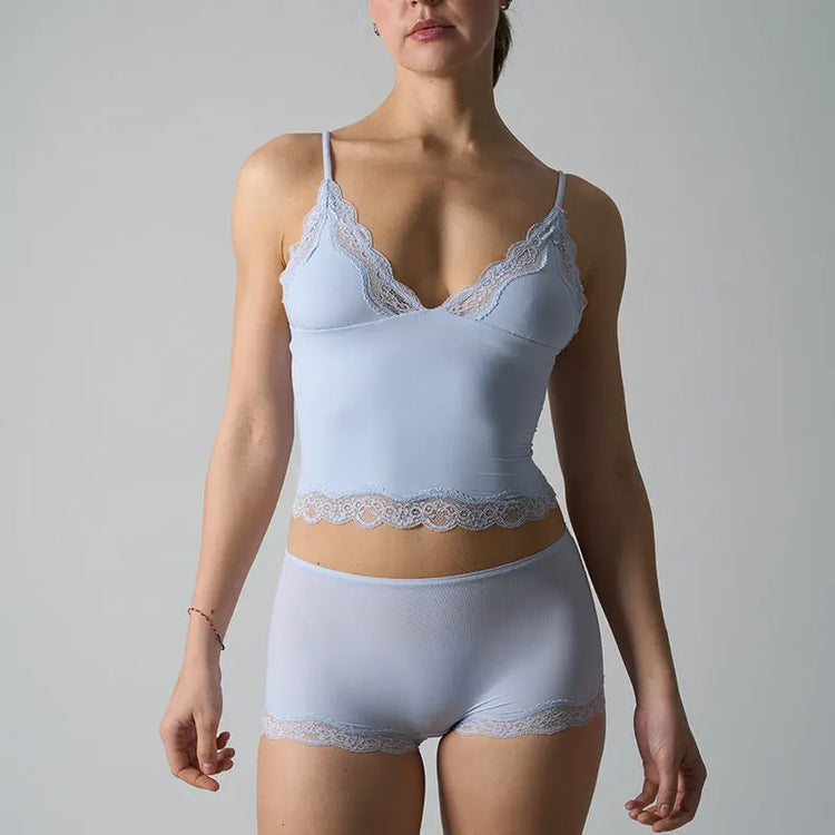 FIT EVERYBODY LACE SET Lace suit Lightweight Lace Triangle Strap Boxer Lace Underwear Women SHOPEZRA L.L.C.