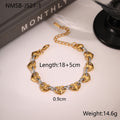 Autumn Love Pig Nose Button Bracelet Women Affordable Luxury Stainless Steel Bracelet Titanium Steel Hand Jewelry