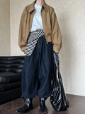 Herbst Maillard Mantel Damen Revers Kragen Überschnittene Schulter Reißverschluss Design Locker All Matching Langarm Jacke
