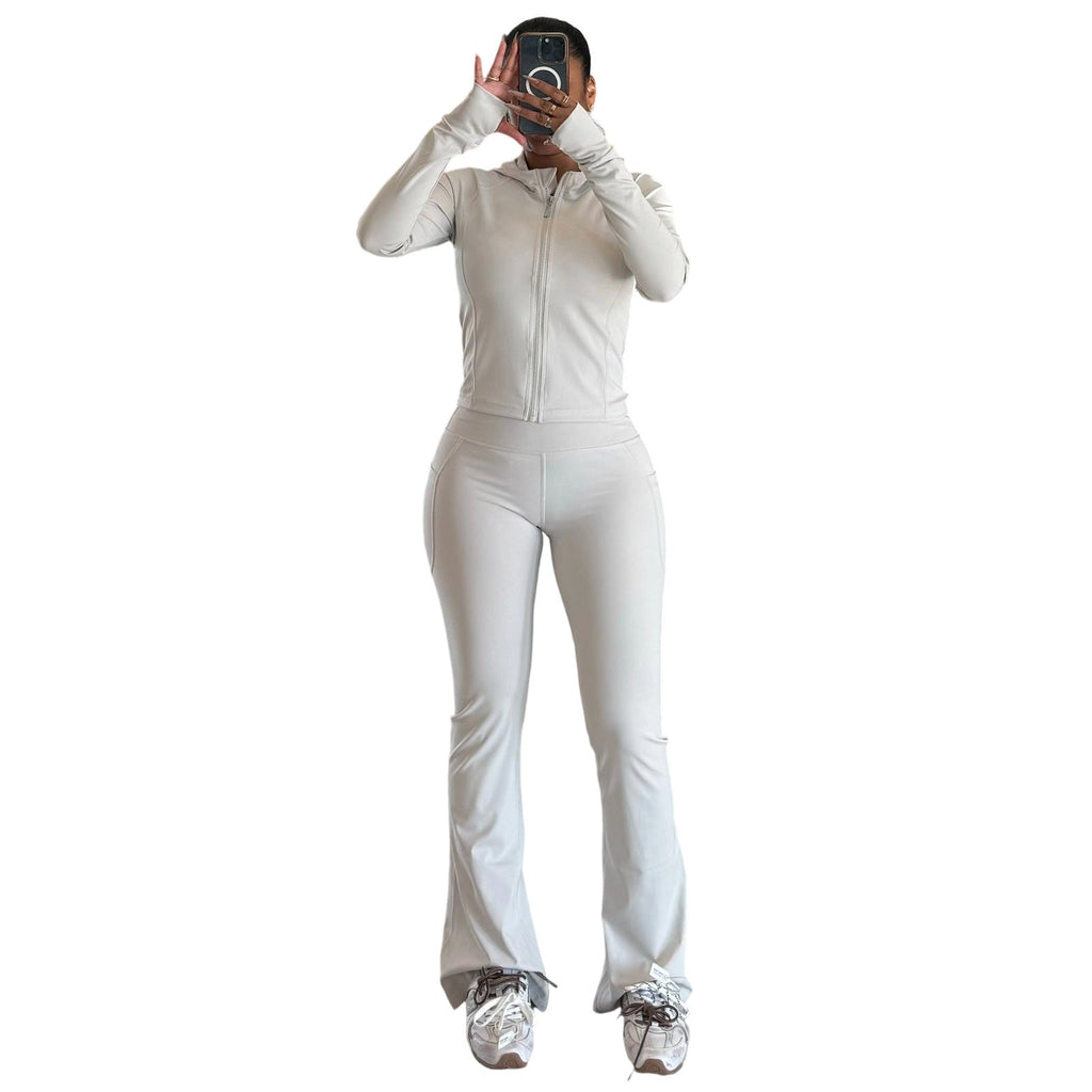 Yoga-Leggings Schnelltrocknend Fitness-Tasche Reißverschluss Yoga-Kleidung Outdoor Lauf-Sport-Set