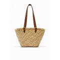 Einfache Schulter Strohtasche Große Kapazität Strohtasche Gewebte Tasche Urlaub Strandtasche Naturgras Damen Tasche