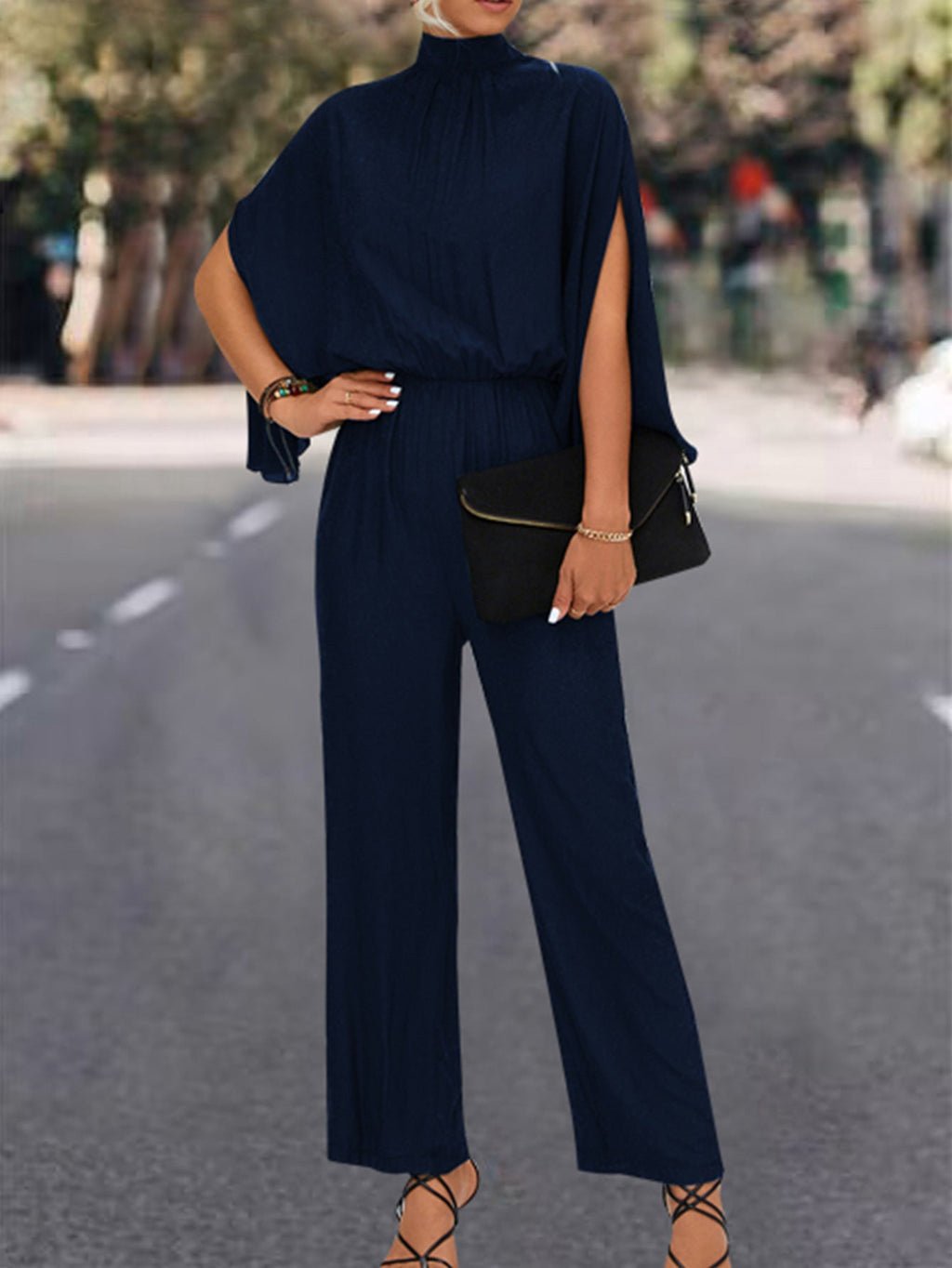 Damenmode Beliebter Rollkragen-Jumpsuit