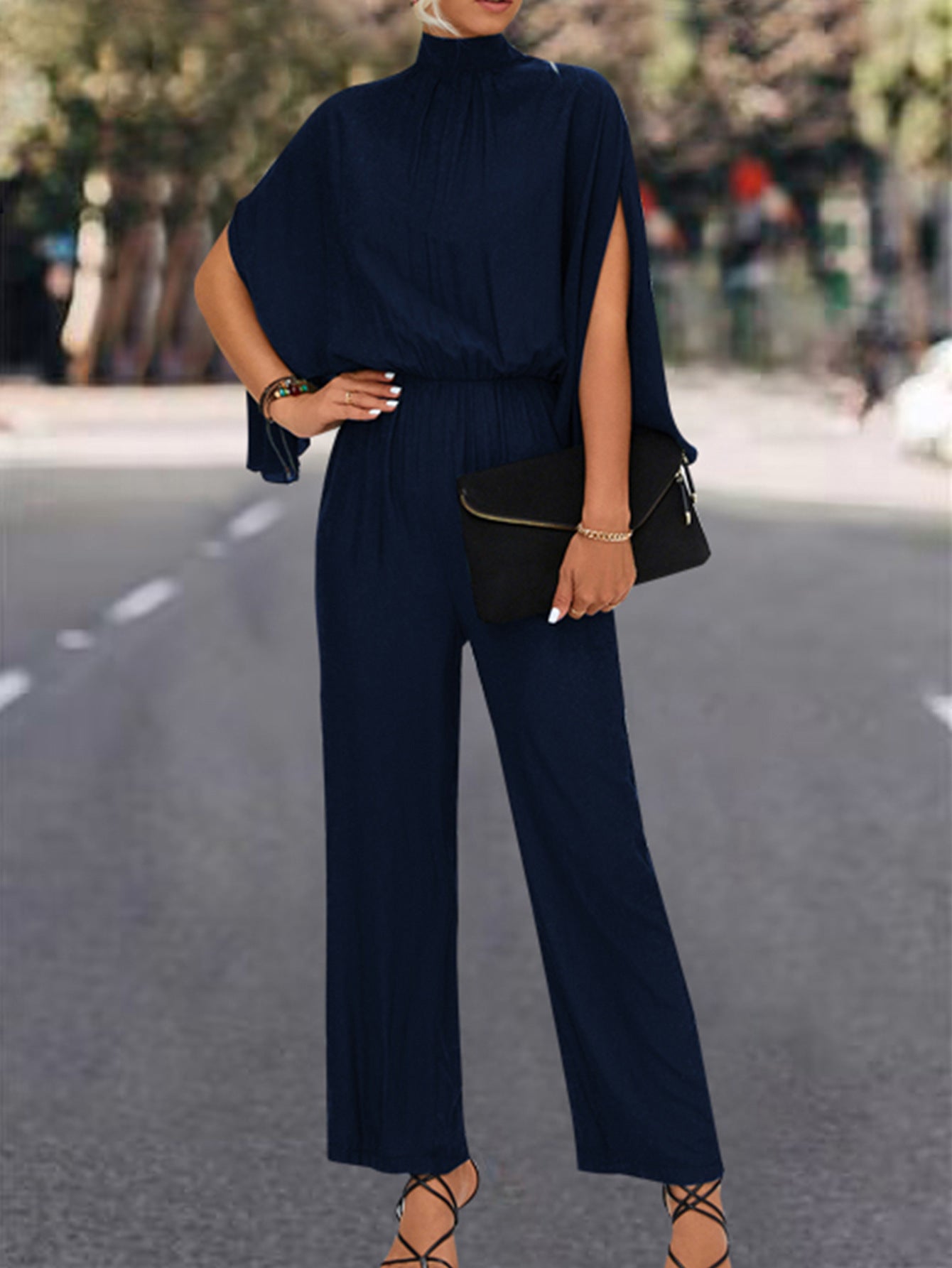 Damenmode Beliebter Rollkragen-Jumpsuit